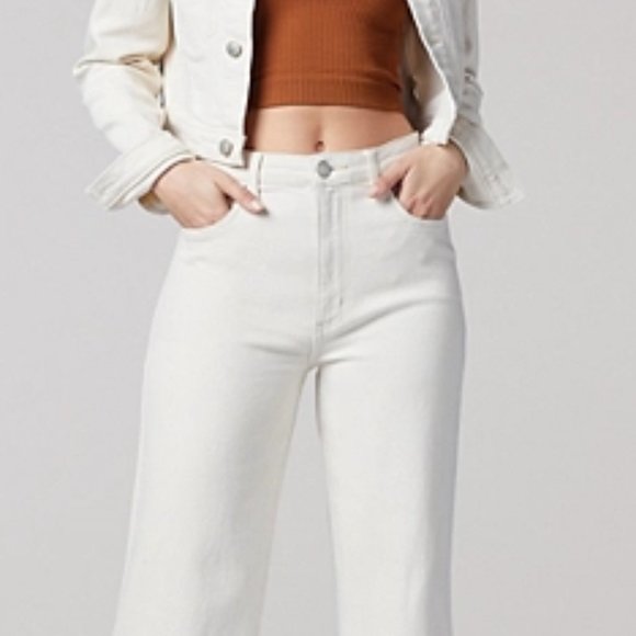 LEE Vintage Modern 28 NWT Ecru DENIM Wide Leg High Rise Jeans - Picture 8 of 13